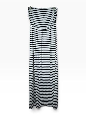 Altar'd State Black & White Striped Strapless Maxi Dress Size M